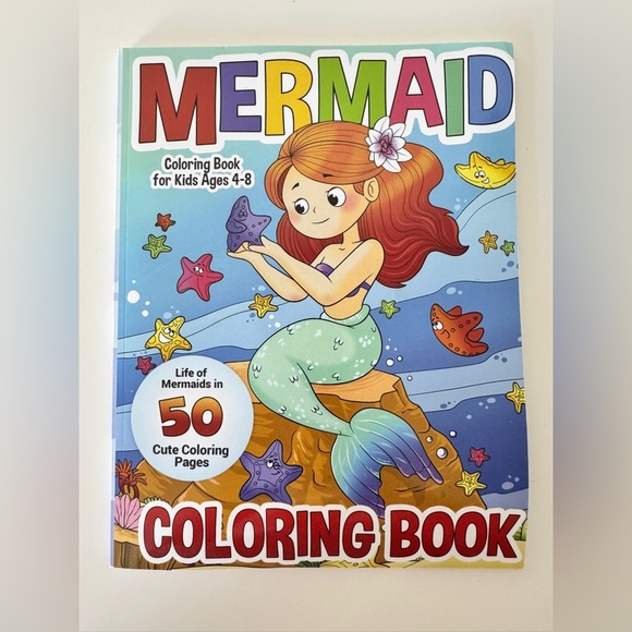 Coloring Book Life of Mermaids in 50 Cute Coloring Pages Disney - Picture 1 of 3